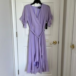 Lulus For The Frills High-Low Lavender Wrap Dress